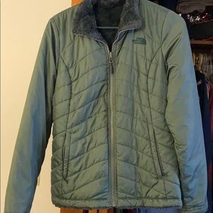 Reversible Dark Green Women’s Northface Jacket